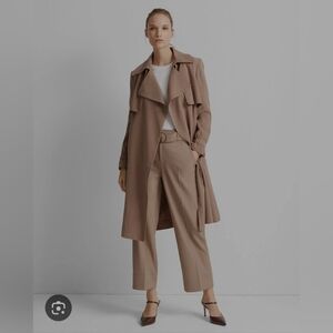 CLUB MONACO Elima Brown Trench Coat | Jacket with Belt. Size Small. NWT.